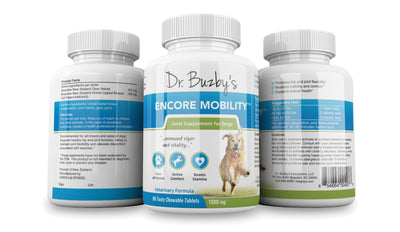 Dr. Buzby's Encore Mobility™ Deer Velvet & Green Lipped Mussel Joint Supplement for Senior Dogs (90 Count)